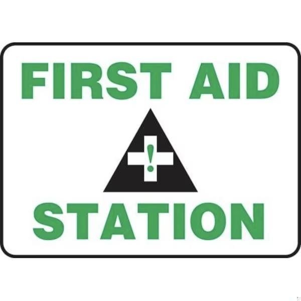 Accuform SAFETY SIGN FIRST AID STATION 10 in X FRMFSD960VS - main